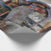 Rustikaler Western Wrapping Pap Geschenkpapier (Ecke)
