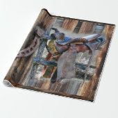 Rustikaler Western Wrapping Pap Geschenkpapier (Ungerollt)