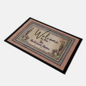 Rustikaler Whimsy Country Personalisiert Door Mat Fußmatte (Schrägansicht)