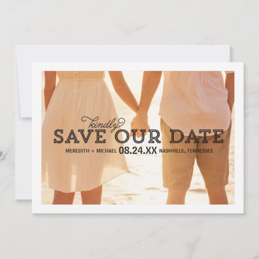 Rustikaler Whimsy | FOTO SAVE THE DATE (Vorderseite)