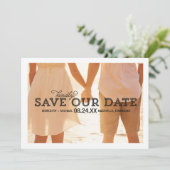 Rustikaler Whimsy | FOTO SAVE THE DATE (Stehend Vorderseite)