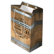 Rustikaler Whiskey Barrel 50. Geburtstag