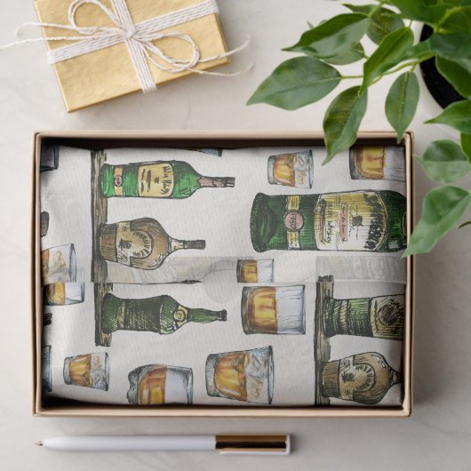 Rustikaler Whiskey Seidenpapier (Geschenk)