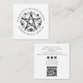 Rustikaler Wiccan Pagan Juwelier Designer QR Code Quadratische Visitenkarte (Vorne/Hinten)