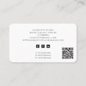 Rustikaler Wiccan Pagan Juwelier Designer QR Code Visitenkarte (Rückseite)