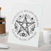 Rustikaler Wiccan Pagan Juwelier Designer Sockelschild (In Situ)