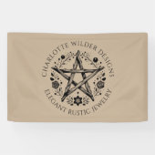 Rustikaler Wiccan Pagan Natureschmuck Designer Banner (Horizontal)