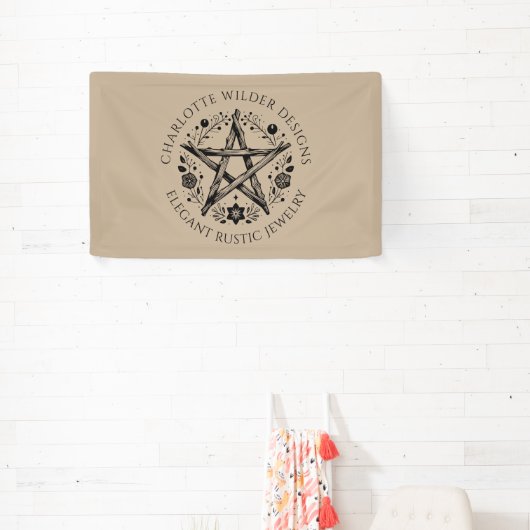 Rustikaler Wiccan Pagan Natureschmuck Designer Banner (InSitu)