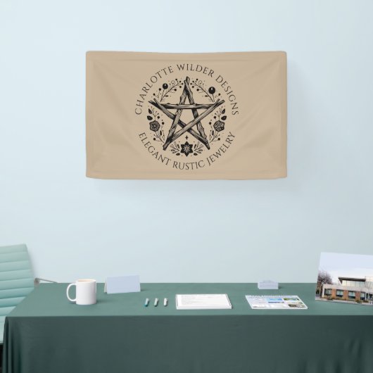 Rustikaler Wiccan Pagan Natureschmuck Designer Banner (Messe)