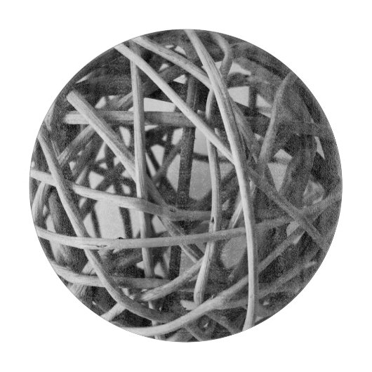 Rustikaler Wicker Ball Schneidebrett (Vorderseite)