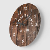 Rustikaler, wiedergewonnener Name Große Wanduhr (Winkel)