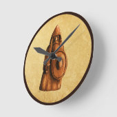 Rustikaler Wikinger Runde Wanduhr (Winkel)