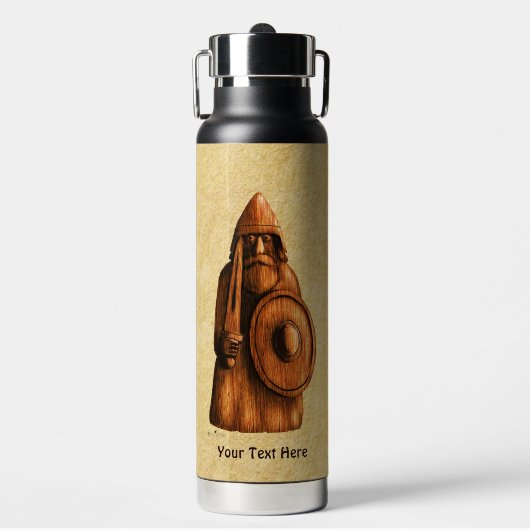 Rustikaler Wikinger Trinkflasche (Vorderseite)