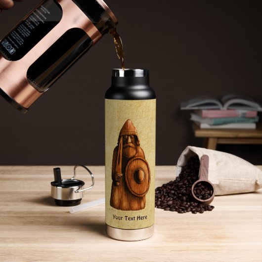 Rustikaler Wikinger Trinkflasche (Kaffee (gedreht))