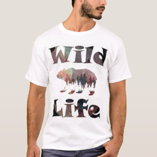 Rustikaler Wildbär T-Shirt