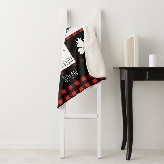 Rustikaler Wildnis-u. Tier-Büffel-Karo kariert Sherpadecke (Beispiel)