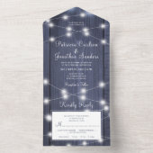 Rustikaler Winter alles in einem Hochzeitsrsvp All In One Einladung (Innen Boden)