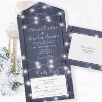 Rustikaler Winter alles in einem Hochzeitsrsvp
