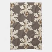 Rustikaler Winter Birchwood Schneeflocke braun wei Geschirrtuch (Vertikal)