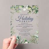 Rustikaler Winter Blumenweihnachtsfest Acryleinladungen (Insitu (Handheld))