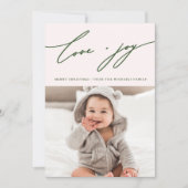 Rustikaler Winter botanisch mit Foto Holiday Green Einladung (Vorderseite)