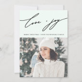 Rustikaler Winter botanisch mit Foto Holiday Green Einladung (Vorderseite)