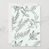 Rustikaler Winter botanisch mit Foto Holiday Green Einladung (Rückseite)