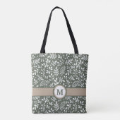 Rustikaler Winter botanisch mit Monogramm Tasche (Rückseite)