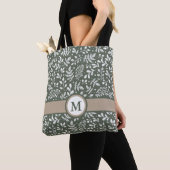 Rustikaler Winter botanisch mit Monogramm Tasche (Von Nahem)
