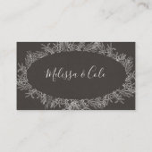 Rustikaler Winter | Charcoal Flat Wedding Platzkar Platzkarte (Rückseite)