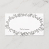 Rustikaler Winter | Charcoal Flat Wedding Platzkar Platzkarte (Vorderseite)