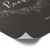 Rustikaler Winter | Charcoal Guest Book Sign Poster (Ecke)