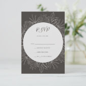 Rustikaler Winter | Charcoal RSVP Card Karte (Stehend Vorderseite)