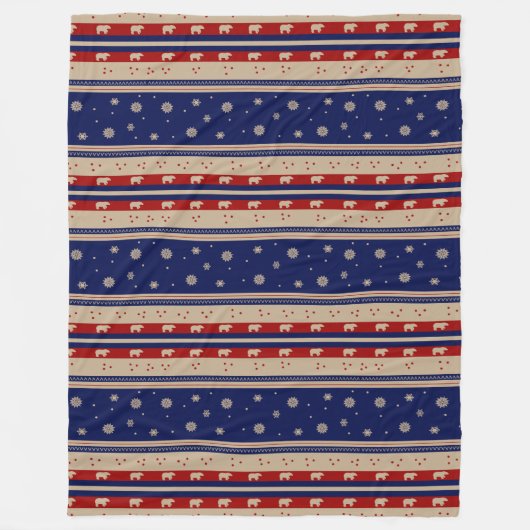 Rustikaler Winter Fleecedecke (Vorderseite)