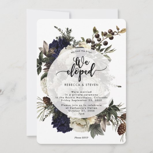 rustikaler Winter gebunden den Knoten, den wir auf Einladung (Vorderseite)