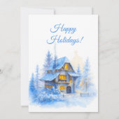 Rustikaler Winter Gemütlich Party Firmenurlaub Einladung (Rückseite)