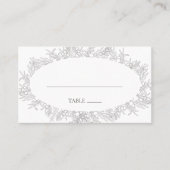Rustikaler Winter | Gray Flat Wedding Platzkarte (Vorderseite)