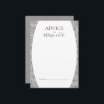 Rustikaler Winter | Gray Wedding Advice Card Hinweiskarte<br><div class="desc">Dieser rustikale Winter | Graue Hochzeitsratenkarte ist perfekt für Ihre moderne Hochzeit im Dezember. Entworfen mit einfachen Urlaub Blumen und Pinecones auf einem grauen kraft Hintergrund. Es ist sicher, um Ihre elegante minimalistische Weihnachtszeit zu beenden. Fühlen Sie sich frei, um es behalten, wie es ist oder wählen Sie es mit...</div>