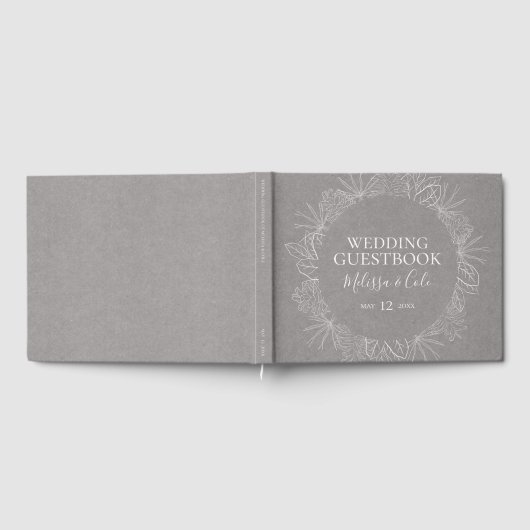 Rustikaler Winter | Gray Wedding Guest Book Gästebuch (Voll)