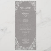 Rustikaler Winter | Gray Wedding Program Programm (Vorderseite)