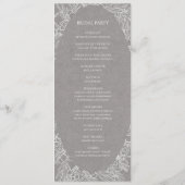 Rustikaler Winter | Gray Wedding Program Programm (Rückseite)