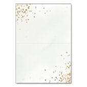 Rustikaler Winter Greenery Glitzer Hochzeit Platzk Tischnummer (Rückseite)