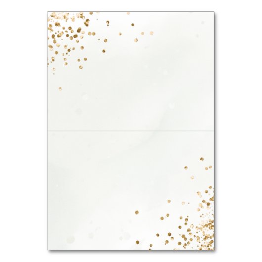 Rustikaler Winter Greenery Glitzer Hochzeit Platzk Tischnummer (Rückseite)