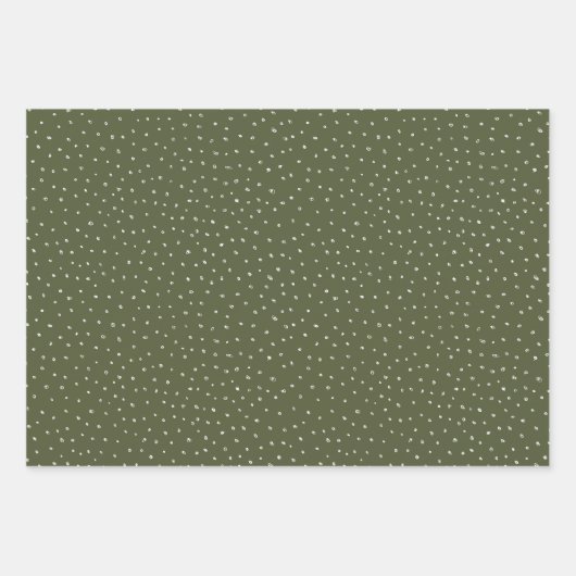 Rustikaler Winter Grüner Weihnachtsbaum und Schnee Geschenkpapier Set (Vorderseite 3)