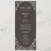 Rustikaler Winter | Hochzeitsprogramm für Kohle Programm (Vorderseite)