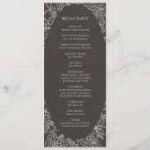 Rustikaler Winter | Hochzeitsprogramm für Kohle Programm (Rückseite)