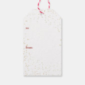 Rustikaler Winter Kardinal Holly Branch Geschenkanhänger (Rückseite)