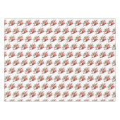 Rustikaler Winter Kardinal Holly Branch Tischdecke (Vorderseite (Horizontal))