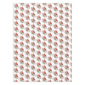 Rustikaler Winter Kardinal Holly Branch Tischdecke (Vorderseite)