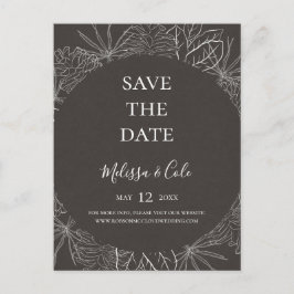 Rustikaler Winter | Kohle Save the Date Postkarte